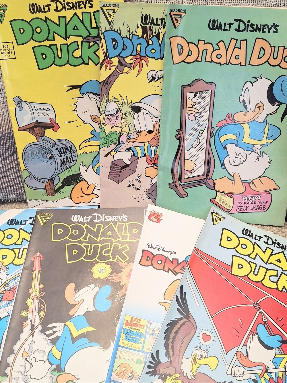 Lot of 7 Gladstone Walt Disney Donald Duck Comics 1980s Vintage